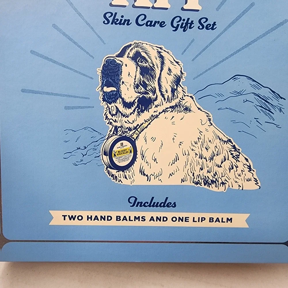 Duke Cannon Winter Rescue Kit Gift Box - Bloody Knuckles Blam Repair Lip Unscent